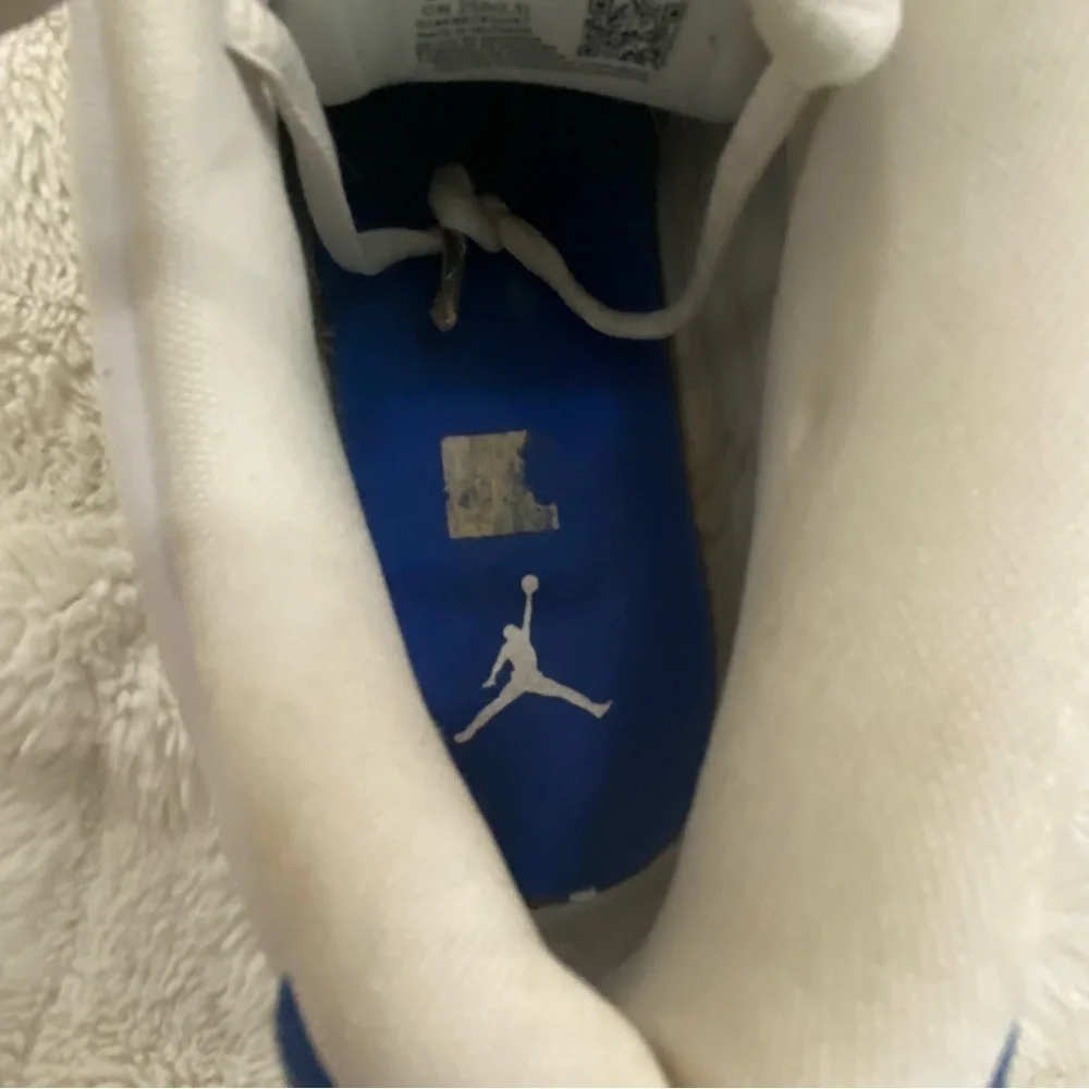 Jordan 14 Retro White Hyper Royal Sneakers Shoes GS Size 7Y